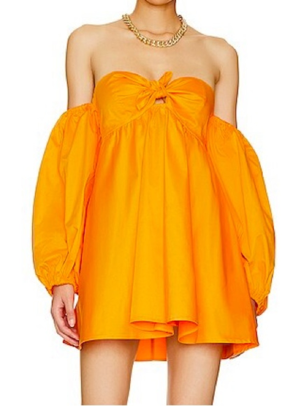 For Love and Lemons Saint Lucia Strapless Mini Dress in Orange, NWT, Size L